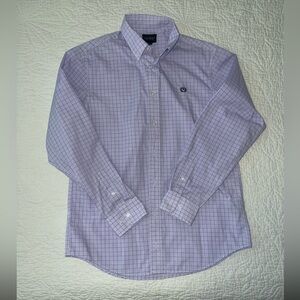 Boys Classic Purple Checkered Shirt Ralph Lauren